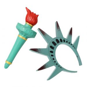 VALICLUD 1 Jeu bandeau statue de la liberté couronne de la statue de la liberté souvenir de la statue de la liberté Accessoire fête patriotique Coiffe fête Halloween costume de statue pu (Cedongh, neuf)