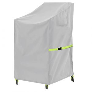 OUTTDID Housse de Protection pour Chaises de Jardin Empilables Imperm&eacute;able, Housse Chaise Jardin Exterieur de Balcon en Tissu Oxford 600D, 71x91x80/120cm (Sam7Ting, neuf)