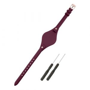 SANDEIN Bracelet de montre compatible avec Fossil - Bracelet de montre en cuir souple de 8 mm pour femme - Pour Fossil ES3077 ES3148 ES3262 et ES4119 ES4176 (rouge + boucle or rose) (YONGZHUFFF, neuf)