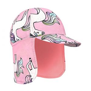 Gifts Treat Chapeau de légionnaire pour Enfants, Casquette de Natation avec Protection Solaire UPF 50+, Chapeau de Soleil pour garçons à séchage Rapide pour la Plage et Le Bord de mer,Licorne,6-8 Ans (Big-Time Channel, neuf)