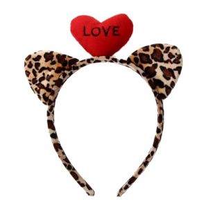 TOVINANNA Bandeau Tapis à gratter pour chat pour mur protecteur de canapé pour chat protège canapé chat oreilles de chat jolies oreilles -tête pour la Saint-Valentin Plastique Leopard (Qieiyi, neuf)