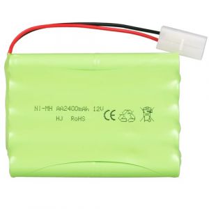 12 V 2400 mAh NI-MH Batterie Rechargeable avec Connecteur KET-2P,AA NI-MH Batterie pour Jouets et Outils &Eacute;lectriques T&eacute;l&eacute;command&eacute;s, Voitures, Chars, Robots, Bateaux, Excavatrices (Aofonchy, neuf)