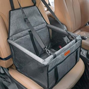 SWIHELP Sac de Transport Chien et Chat avec Rehausseur, Ceinture de Siège de Voiture de Sac de Voiture d'animal Familier Respirant pour l'animal Chat de Chien. (Swihelp-fr, neuf)