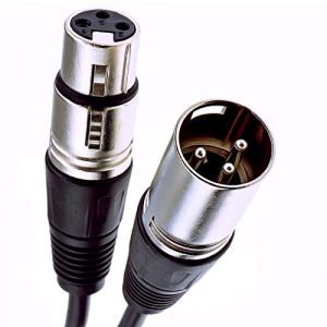 XLR Microphone Mâle vers Femelle l'audio câble Noir 0,5 m 50 cm [0.5 mètre/0,5m] (kenable ltd, neuf)