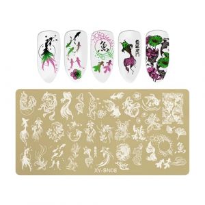 Conceptions Fleurs Papillon Des Ongles Tampon Tampon Accessoire En Acier En Acier Inoxydable Pour Le Salon Professionnel Manucure Art Bricolage Décoration Ongle Décoration (angelliu, neuf)