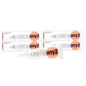 SORIFA - Lot de 4 – ANY 2 Crème anti-tache avec filtre solaire - Visage et mains- Taches brunes, taches de rousseur, vieillesse, cicatrices, masque grossesse - Tube 25 gr. (DERMACARE-PRO, neuf)