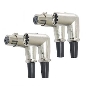 4Pack Câble Dmx Connecteur Xlr 3 Broches Prise Xlr, 3 Pin Fiche Xlr Coudé Xlr 90 Degree Adapter Patch Cordon Xlr Male Femelle, Canon Xlr Raccord Pour Dmx Cable de éclairage de Scène ou Audio Connector (WecanLight, neuf)