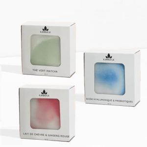 Savon Artisanal Saponifié A Froid, Lait De Chèvre Et Ginseng Rouge Coréen, Acide Hyaluronique Et Probiotiques, Thé Vert Matcha, Anti Age, Acné, Peau Nette (1, Lait de chèvre & ginseng rouge) (Bally Global, neuf)