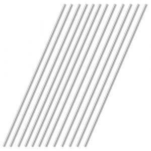 HXJDAM 12 pcs Barres Inox 3mm x 200mm - Barre Acier 304 Haute Dureté pour Soudure/Modélisme/DIY, Rond Inox Anticorrosion, Alternative Supérieure aux Tiges en Plastique & Tube en Fer Rond​ (hengxinji, neuf)