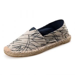 Morbuy Espadrilles Plates Homme Femme 35-45, Espadrilles &eacute;t&eacute; Confortable Slip on Chaussure en Toile Slip-ins L&eacute;g&egrave;re et Coutures Apparentes Classiques Semelle Antid&eacute;rapante (Lignes Bleues,35) (Morbuy, neuf)