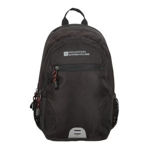 Mountain Warehouse Sac &agrave; Dos 12L Merlin - Arri&egrave;re en Airmesh, Poches, d&eacute;tail r&eacute;fl&eacute;chissant, MP3 Compatible, Respirant - Voyage, Cyclisme Gris Fer Taille Unique (Mountain Warehouse, neuf)