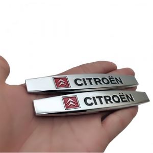 SYXWJL Auto Emblème pour Citroen AMI 2020-2023, Logo Emblèmes Badge Logo Badge Autocollant D'Insigne de Logo 3D Métal Sticker pour Carrosserie Décoration Accessoires,2PCS (HUIHESHANGMAODIAN, neuf)