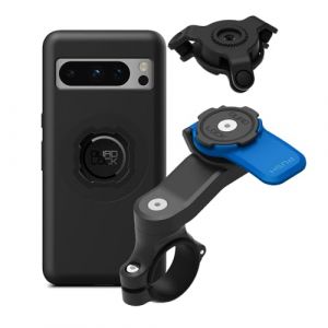 Quad Lock Support T&eacute;l&eacute;phone pour Guidon de Moto avec Amortisseur de Vibrations et Coque MAG pour Pixel 8 Pro (Quad Lock EU, neuf)