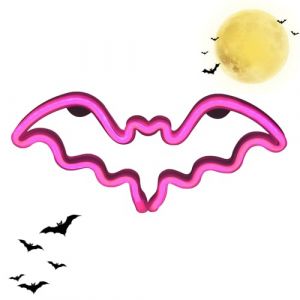 LED néon chauve-souris, néon en forme de chauve-souris,neon led, enseigne au néon Halloween pour décoration murale fête d'Halloween,bar,décoration de chambre,Cadea noel enfant,decoration maison (xjinwalo, neuf)