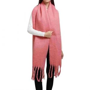 Cocila Popular Thickened Warm Scarf With Tassel Shawl For Women &Eacute;charpe Ch&acirc;le D'Hiver Grosse Echarpe Longue Femme Blanche All&eacute;e Du Foulard Rouge Blanc Bleu Rose Noire Chaude Noel Hiver Fushia (Cocila, neuf)