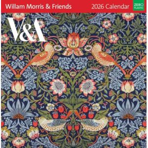 Museums & Galleries Calendrier mural 2026 William Morris & Friends &ndash; V&A &ndash; Calendrier mural 2026 &ndash; Agenda mural 2026 et organiseur personnel pour la maison et la famille (MISH MASH GIFTS, neuf)