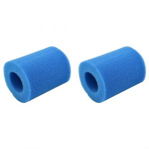 GeRRiT Lot de 2 filtres de piscine, réutilisables et lavables en mousse pour jacuzzi Intex Type II (bleu) 58094, cartouche en mousse de rechange (Secret Dream, neuf)