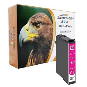 1 Cartouche d'encre Magenta (Pas d'origine) pour Epson T1813 Expression Home XP-102 202 205 212 215 225 30 302 305 312 313 315 322 325 33 402 405 WH 412 4 13 41 5 422 425 (Starlet24, neuf)