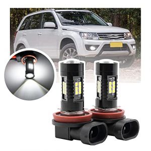 Nslumo H8 H11 Ampoules antibrouillard LED compatibles avec Suzuki Vitara LY Grand Vitara II H8 H11 2x Xenon White Canbus LED Ampoules antibrouillard Conduite Lampe H11 Auto LED Phare (Nslumo Autolight, neuf)