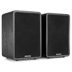 Fenton SHFB65 Enceintes Bibliothèques Passives 6,5”, 200 Watts, Woofer 6,5” et Tweeter 3”, Pieds Caoutchouc Anti-Glissement, Borniers à Vis, Idéal pour HiFi Stéréo (Sono Matériel, neuf)
