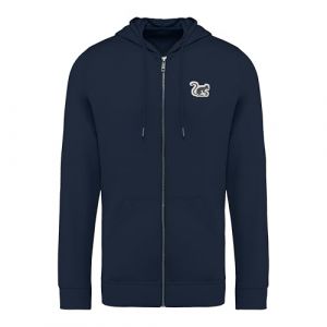 Sweat à Capuche Fin Surf Monkey avec Zip écologique Printemps/Été - Le Modal, Une matière écologique et Durable - Sweat à Capuche pour Homme/Femme, Bleu, L (SurfMonkey, neuf)