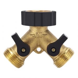 Jesustree Robinet Double Machine a Laver, Y-Distributeur R&eacute;partiteur Raccord Robinet Tuyau d'Arrosage pour Tuyaux d'alimentation 3/4", pour Jardin Potager Ext&eacute;rieur Machine a Laver (AMPHOLY VORTEXA S.R.L., neuf)