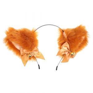 Abaodam Serrage-t&ecirc;te Cosplay Oreilles De Renard En Peluche Camel Cloche Dor&eacute;e, Bandeau F&ecirc;te Femme, Accessoire Cheveux Halloween Et Costume, Taille Unique (Asa Jia, neuf)
