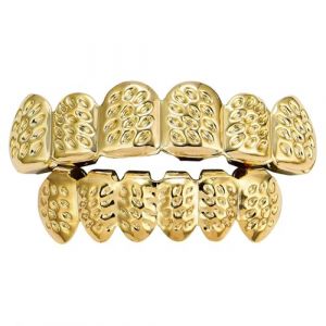 yufana Hip Hop Dents Grilles, Bretelles Hip-Hop &eacute;Lectrolytiques 18 Carats &agrave; 6 Dents en Haut Et en Bas, Le Cadeau De F&ecirc;Te De R&ocirc;Le d'halloween (yufana, neuf)