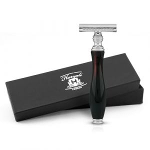 Haryali London Rasoir de sécurité à double tranchant pour homme et femme - Double tranchant durable - En bois - Design ergonomique - Réutilisable - Compatible avec toutes les lames DE (rouge et noir) (BODY TOOLZ, neuf)
