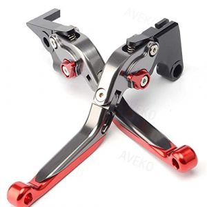 Pour T-MAX 500 T MAX 530 TMAX530 SX/DX TMAX 560 DX/ABS TMAX 560 MAX TECH TMAX 560 TECH MAX ABS Accessoires de moto Leviers d'embrayage de frein pliables extensibles réglables CNC (rouge) (Aveko, neuf)