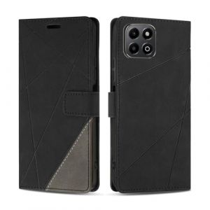 SONWO Coque pour Honor 200 Smart/Honor X7C, Protection Housse Etui en Cuir PU Portefeuille avec Emplacements Cartes et Fonction Support pour Honor 200 Smart/Honor X7C, Noir (SONWO EU STORE, neuf)