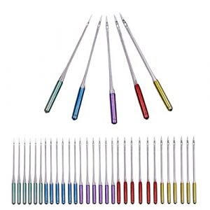 SIOPPKIK Aiguilles Pour Machine à Coudre, 30 Pcs Aiguilles De Machine à Coudre Domestique Avec Boîte en Plastique, 5 Couleurs Tailles Assorties 65/9, 75/11, 90/14, 100/16, 110/18 (Newbilty OU, neuf)