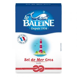 Carton Sel De Mer Gros 1Kg|La Baleine|(Lot De 4)|Best Deal (best deal epicerie, neuf)