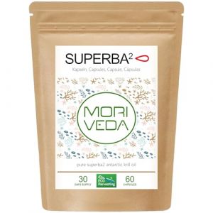 Superba Premium capsules d'huile de krill - avec huile oméga 3 révolutionnaire - astaxanthine estérifiée, antioxydants et vitamines - cœur, système immunitaire, mémoire - 60 gélules par MoriVeda (AMTEC International, neuf)