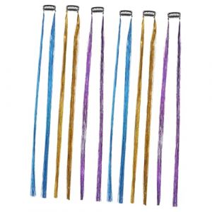 HAPINARY Lot De 6 Pastilles Colorées Pour Cheveux, Mèches Pailletées, Guirlandes, Extensions De Cheveux Colorées, Mèches, Guirlandes, Paillettes, Guirlandes, Kit D'Extensions De Cheveux (Gan Gardner, neuf)
