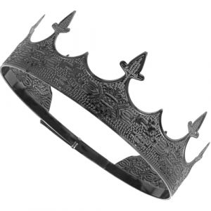 DECHOUS Couronne Roi Adulte Homme M&eacute;tal R&eacute;glable Serre-t&ecirc;te Couronne Roi pour Cosplay Performance Sc&eacute;nique et F&ecirc;te (Delicious.C, neuf)