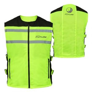 PRO FUTURE Nouveau Gilet Homme Haute Visibilit&eacute; Camouflage Fluo S&eacute;curit&eacute; Moto Auto V&eacute;lo Fluo, jaune fluo, XXL (Absolute Moto Abbigliamento, neuf)