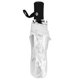Lwuey Parapluie Transparent Pliant - Parapluie Cloche Transparent Parapluie Mariage Mini Automatique Dôme pour Femme et Homme (Liwuwer, neuf)