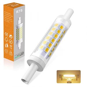 R7S LED 78mm Blanc Chaud 3000K, 7W Dimmable R7S Ampoules LED 700LM AC 220-240V, &Eacute;quivalent Pour 70W J78 R7S Ampoules Halog&egrave;nes, Pas De Flicker,1PCS (BVCL, neuf)