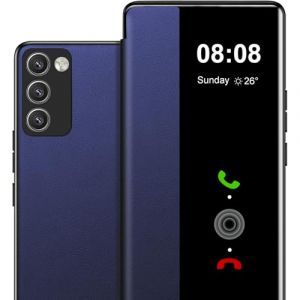 Fciaeytou Coque pour Samsung S20 FE Etui &agrave; Rabat pour Samsung Galaxy S20 FE Coque Clapet Protection S20 FE Flip Case Folio Clear View Cover 360 Full Body Antichoc Mince Housse 5G/6.5" (Bleu) (ZhuChuangYouSuJiaoZhiPinYouXianGongSi, neuf)