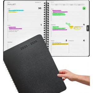 Agenda Scolaire 2025 2026 A4 – Planificateur Semainier Vue Semaine Étudiant Enseignant Université Cahier de Notes Journalier Juillet 2025 à Juillet 2026 Organisation Travail Études Vie Quotidienne (Milula Studios, neuf)