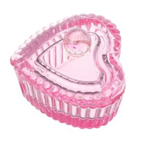 VICASKY Godet Cristal Pour Manucure En Verre &agrave; Ongles De C&oelig;ur , Bol &agrave; Ongles Avec Couvercle, R&eacute;cipient Porte-monom&egrave;re Rose, Accessoires Nail Art Pour Salon De Beaut&eacute; (Covenant of Nauru, neuf)