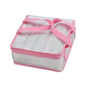 FytStycale Pizza Sacs de Livraison, Sacs de Nourriture, R&eacute;cipient de Sacs D'huile Protection D'huile Transport du Sac de Nourriture Poussant de Pizza pour, Rose 23x23x10cm (EternalBeauty Star, neuf)