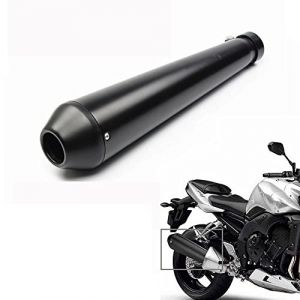 Moto Universelle,Entrée 1.5 "-1.8" OD échappement Moto Acier Inoxydable Enfiler sur Tuyaux Moto Raccord pour Moto Classique, Bobber Custom- Noir (Jinyao, neuf)