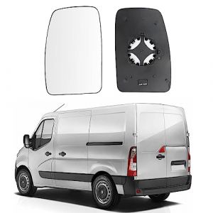 Verre de Rétroviseur Remplacement pour Renault Master 2010-2021, Verre de Recul Miroir compatible with Opel Movano B(II), Rétroviseur Extérieur Réglable Adapté compatible with Nissan NV400(Gauche) (JinsenTGG, neuf)