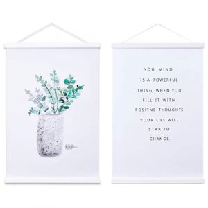 Ywlake B3 Cadre Photo Magn&eacute;tique 35 cm, Cadre Poster Porte Affiches 35x40 35x60 Aimant&eacute; en Bois Naturel pour Affiche Cadre Magnetique Cadre Affiche Cadre Suspendu (35cm, Blanc, 2 Paquets) (Novasea TD, neuf)