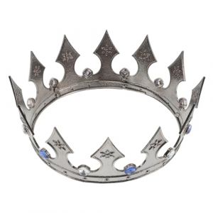 SAFIGLE Couronne de Roi pour D&eacute;guisement Mariage F&ecirc;tes avec Cristaux Acryliques M&eacute;tal Confortable pour Adultes (KKater, neuf)