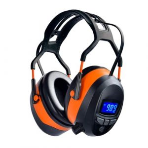 Gardtech Casque Anti Bruit Bluetooth - NRR 29dB, 4 Fonctions en 1 (Radio FM/MP3/Protection) avec Carte SD 4Go & Écran LCD, Batterie Rechargeable 800mAh pour Adultes Travaux de Construction, Tonte (SinoGarden, neuf)