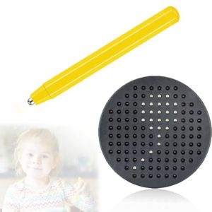 CJQRL Mini Ardoise Magique, Mini Tableau Enfant, Mini Tablette Magnetique, Tableau Magnetique Enfant, Tableau Magnétique Planche à Dessin en Plastique de Boule en Acier pour Enfant, 10 cm, Rouge (OutCong OU-2, neuf)