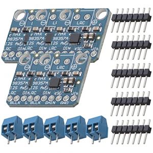 AZDelivery 5 x MAX98357A Amplificateur mono I2S 3W de classe D Module de breakout d'amplification sans filtre Module de d&eacute;codage DAC Carte audio &agrave; large champ d'application, e-book inclus (AZDelivery-Shop, neuf)